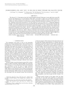 The Astrophysical Journal, 570:198–209, 2002 May 1 # 2002. The American Astronomical Society. All rights reserved. Printed in U.S.A. HYDROCARBONS, ICES, AND ‘‘ XCN ’’ IN THE LINE OF SIGHT TOWARD THE GALACTIC CE