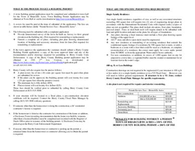 1.  WHAT IS THE PROCESS TO GET A BUILDING PERMIT? WHAT ARE THE SPECIFIC PERMITTING REQUIREMENTS?