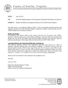County of Fairfax, Virginia To protect and enrich the quality of life for the people, neighborhoods and diverse communities of Fairfax County DATE:  June 20, 2013