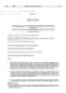 REGULATION  (EUOF  THE  EUROPEAN  PARLIAMENT  AND  OF  THE  COUNCIL  -  of  20  Mayon  information  accompanying  transfers  of  funds  and  repealing  Regulation  (EC)  No