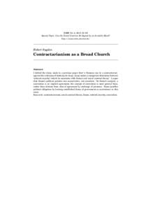 RMM Vol. 4, 2013, 61–66 Special Topic: Can the Social Contract Be Signed by an Invisible Hand? http://www.rmm-journal.de/ Robert Sugden