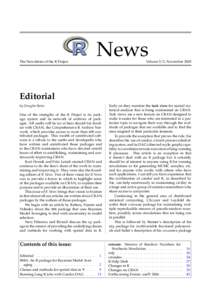 The Newsletter of the R Project  News Volume 5/2, November 2005