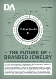 In collaboration with  • The future of • Branded jewelry MASTER LUXURY BRAND MANAGEMENT - september 2014 The jewelry industry is poised for a promising future. Annual global sales of €148 billion are