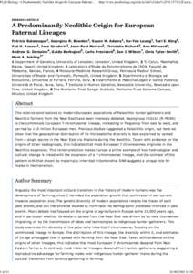 Human evolution / Classical genetics / DNA / Genetic genealogy / Neolithic Europe / Human Y-chromosome DNA haplogroup / Haplogroup / Japanese people / Demic diffusion / Genetics / Population genetics / Biology