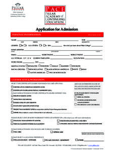 Microsoft Word[removed]Admissions Application - Continuing Ed[removed]docx