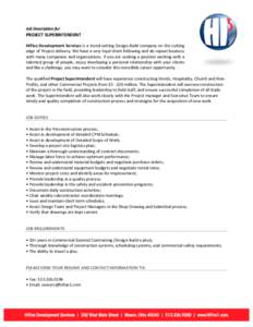 Microsoft Word - HiFive_Project-Super_Job-Desc2014.doc