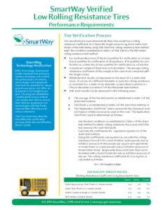 SmartWay Verified Low Rolling Resistance Tires: Performance Requirements (EPA-420-F[removed], May 2012)