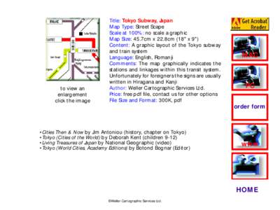 to view an enlargement click the image Title: Tokyo Subway, Japan Map Type: Street Scape