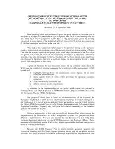 International Civil Aviation Organization / Global air-traffic management / Automated teller machine / Hindupur Sudarshan / Future Air Navigation System / Air traffic control / Technology / Transport