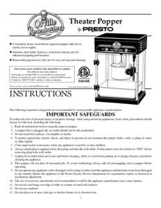 Popcorn / Cooking / Popcorn maker / National Presto Industries / Corn Popper / Popper / Power cord / Small appliance / Kettle / Food and drink / Cooking appliances / Electrical wiring