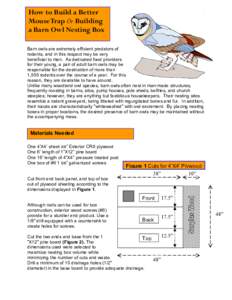 Bird feeding / Owls / Birds of Western Australia / Pellet / Nest box / Plywood / Box / Bird nest / Zoology / Biology / Ornithology