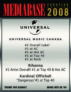 MEDIABASE 2008 C A N A D I A N Y