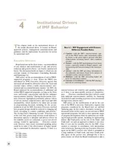 Independent Evaluation Office (IEO): An Evaluation of The IMF and Aid to Sub-Saharan Africa -- Institutional Drivers of IMF Behavior, March 12, 2007