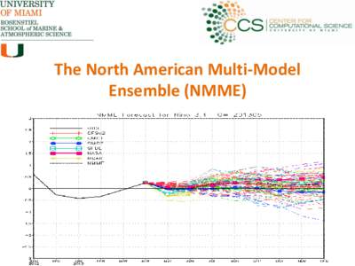 The North American Multi-Model Ensemble (NMME) NMME • Very Brief Description of NMME System • Diversity of ENSO in NMME