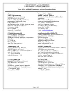 ENDOCRINOLOGIC AND METABOLIC DRUGS ADVISORY COMMITTEE ROSTER 2008