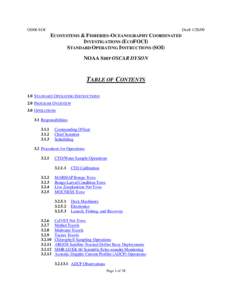 FOCI STANDARD OPERATING INSTRUCTIONS FOR NOAA SHIP MILLER FREEMAN, 2001