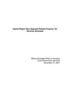 Microsoft Word - Capital Region New Upgrader Related Property Tax Revenue Estimates.doc