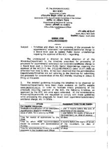 / No[removed]EO/2013(ACC) 3Tha titmlt Government of India iWzifk Tri:AM. AT if cnel Secretariat of the Appointments Committee of the Cabinet
