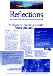 Reflections The Journal of the Lake Pedder Restoration Committee Melbourne meeting decides future strategy Iss u e 4      