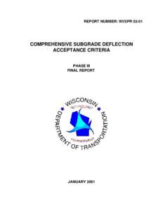 Comprehensive Subgrade Deflection Acceptance Criteria