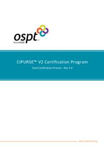 CIPURSE™ V2 Certification Program