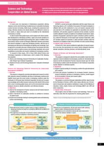 Cooperation Modality Improve the development of human resources and self-reliant research capability of research institutions Science and Technology —of developing countries by promoting international joint research fo