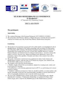 Member states of the United Nations / International relations / Health informatics / Africa / Telehealth / Tunisia / World Health Organization / Libya / Morocco / Political geography / Member states of the Arab League / Member states of the Organisation of Islamic Cooperation