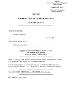 FILED United States Court of Appeals Tenth Circuit August 19, 2013 Elisabeth A. Shumaker
