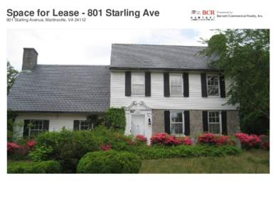 Space for Lease[removed]Starling Ave 801 Starling Avenue, Martinsville, VA[removed]Presented by  Barnett Commercial Realty, Inc.