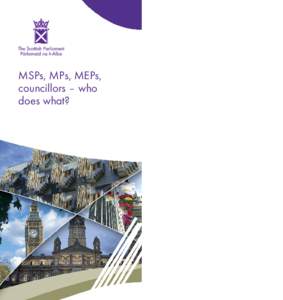 MSPs, MPs, MEPs, councillors – who does what? Introduction