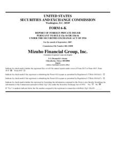 UNITED STATES SECURITIES AND EXCHANGE COMMISSION Washington, D.C[removed]FORM 6-K REPORT OF FOREIGN PRIVATE ISSUER