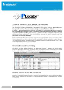 ™  Page 1 | Datasheet NetChange-IPLocator