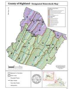 County of Highland - Designated Watersheds Map  ³