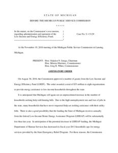 The Heat and Warmth Fund / Michigan Department of Human Services / Newaygo County /  Michigan / Green affordable housing / Energy Works Michigan / Federal assistance in the United States / Low Income Home Energy Assistance Program / United States Department of Health and Human Services