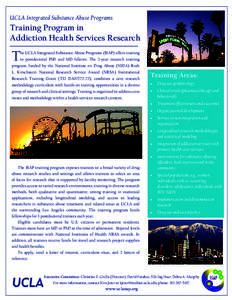 UCLA Integrated Substance Abuse Programs  Training Program in Addiction Health Services Research  T