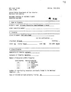 77f NPS Form[removed]Rev. 8-86)