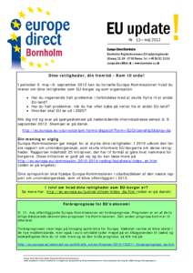 !  EU update Nr. 12— majEurope Direct Bornholm