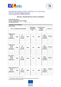 Travel & insurance statement EM ECW