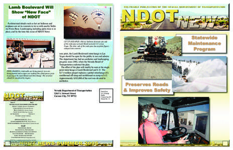 Lamb Boulevard Will Show “New Face” of NDOT Architectural details such as hot air balloons and  airplanes are set in concrete to tie in with nearby Nellis