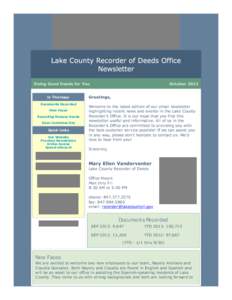 Lake County Recorder of Deeds Office Update