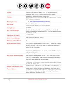 Monopolies / Powerball / Florida Lottery / Minnesota State Lottery / Mega Millions / Lottery / Florida Lotto / Texas Lottery / State governments of the United States / Gambling / Games