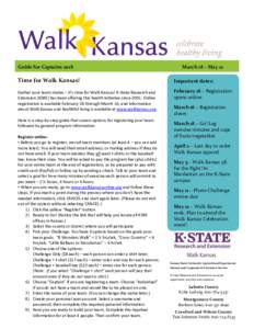 Guide for CaptainsMarch 18 – May 12 Time for Walk Kansas!