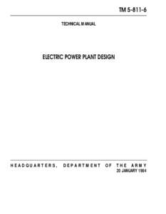 TM[removed]TECHNICAL MANUAL ELECTRIC POWER PLANT DESIGN  HEADQUARTERS,