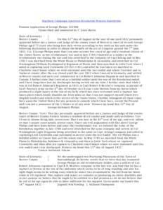 Southern Campaign American Revolution Pension Statements Pension Application of George Philips: S31908 Transcribed and annotated by C. Leon Harris State of Kentucky } M ercer County