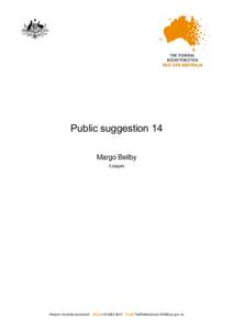 Public suggestion 14 Margo Beilby 2 pages Western Australia secretariat PhoneEmail 