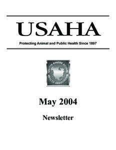 USAHA Protecting Animal and Public Health Since 1897 May 2004 Newsletter