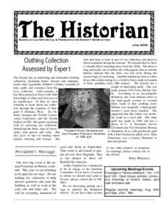 1  Burrillville Historical & Preservation Society Newsletter June[removed]Clothing Collection