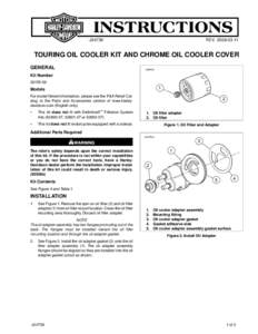 -J04739  REV[removed]TOURING OIL COOLER KIT AND CHROME OIL COOLER COVER GENERAL