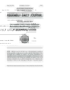 June 26, 2014  ASSEMBLY JOURNAL 5685
