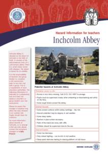 Hazard Sheet inchcolm.indd